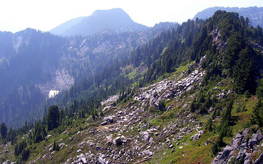 South Ridge of Point 5150 (Ragged Ridge) from summit