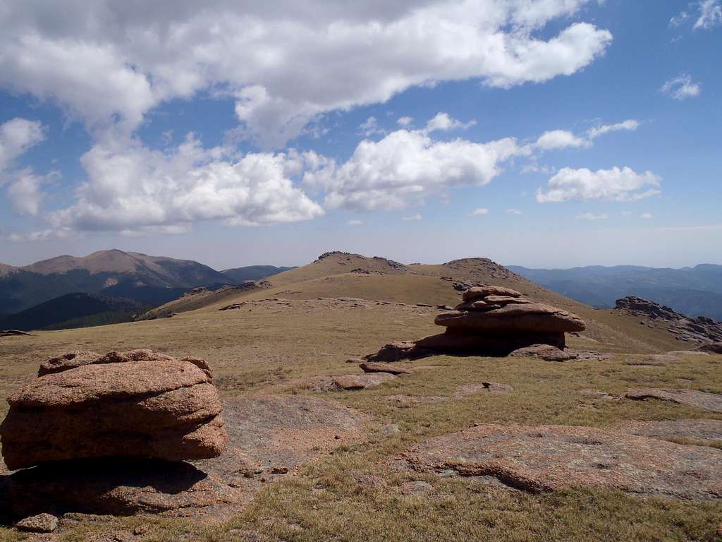 Southeast along summit ridge