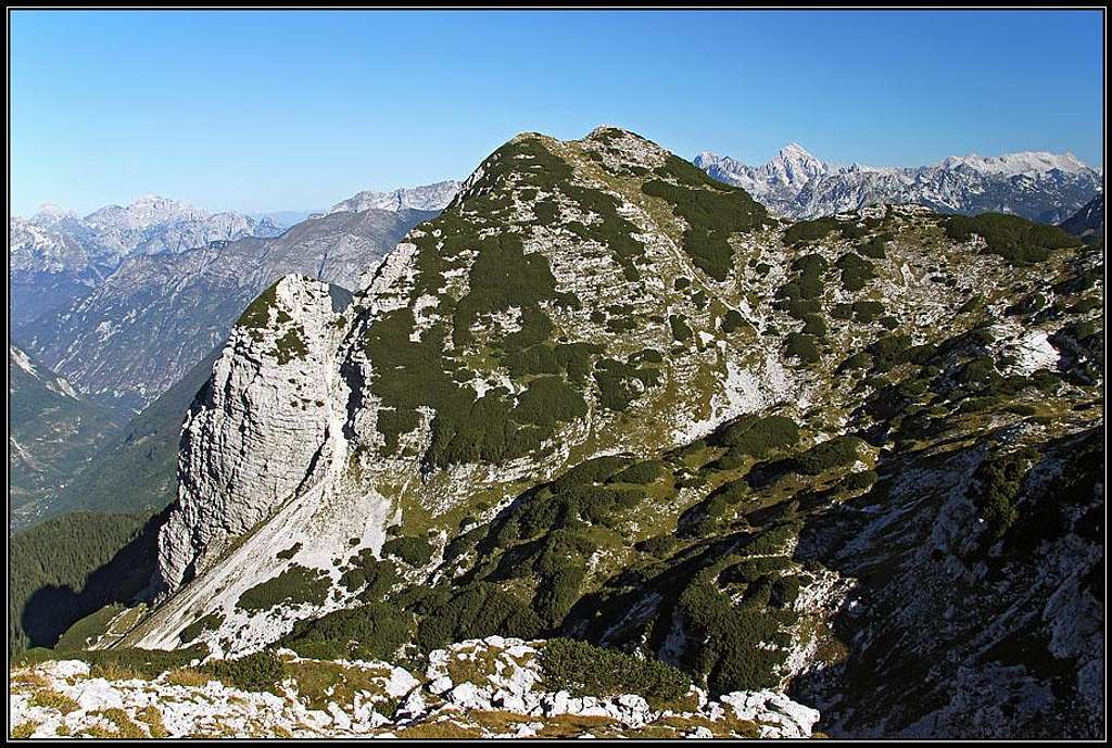 Velika Baba from the summit of Velika Montura