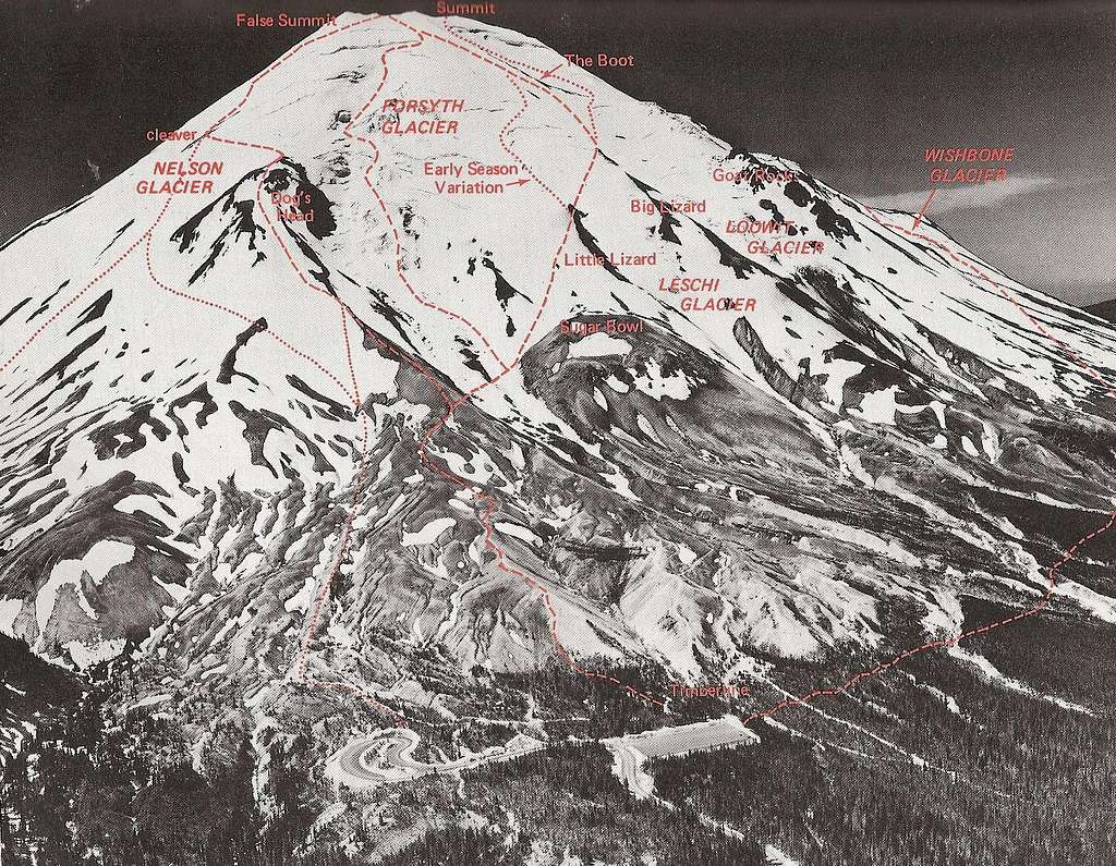 Mount Saint Helens - Pre 1980 view from northeast