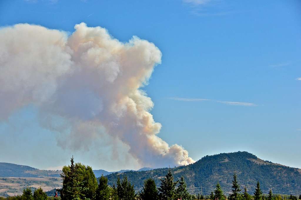 Forest fire near Jackson Hole Wyoming