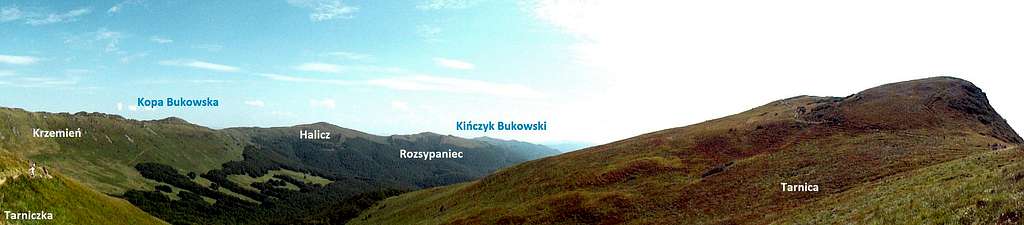 View from the blue trail Wolosate – Tarnica.  