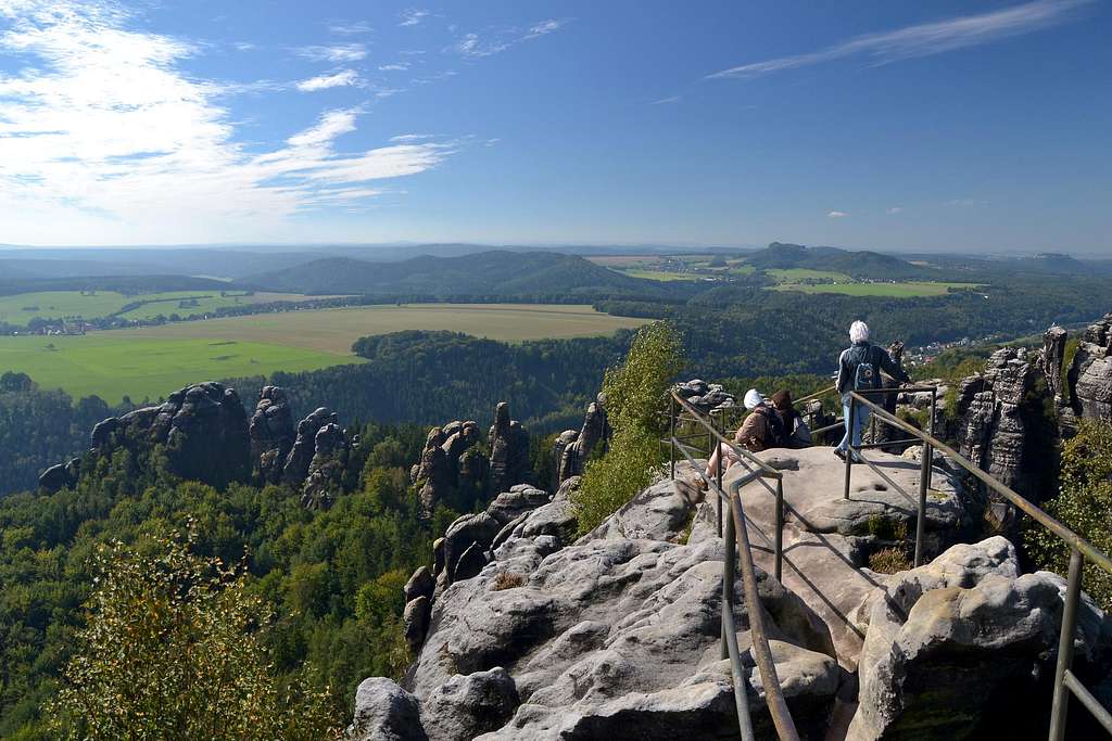 On the top of the Schrammsteine