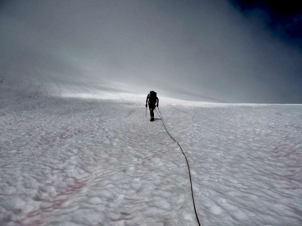 Hiking on the Sahale Glacier