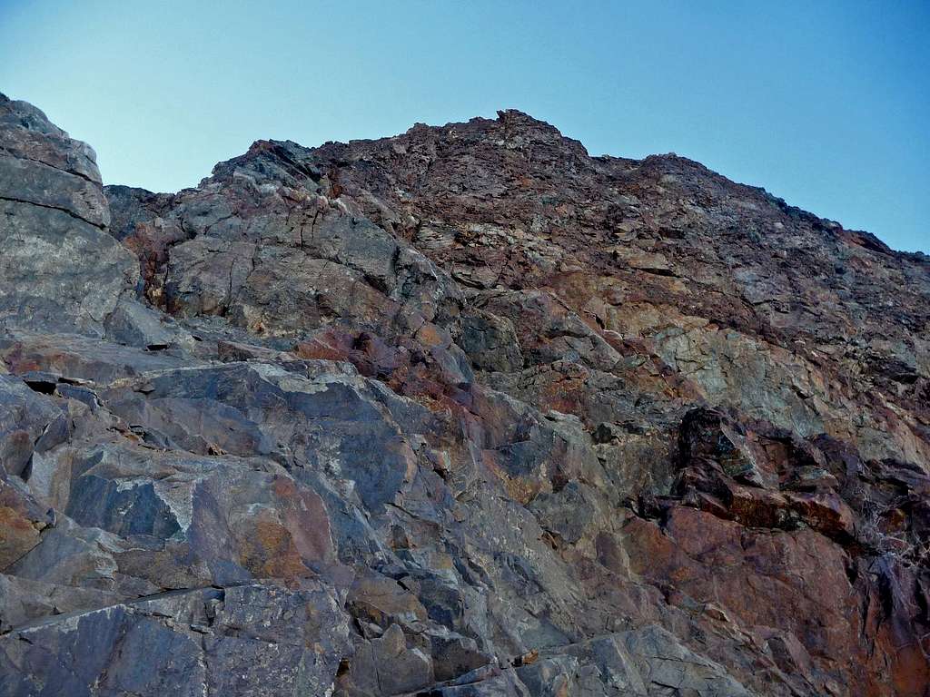 Looking up the South East Face