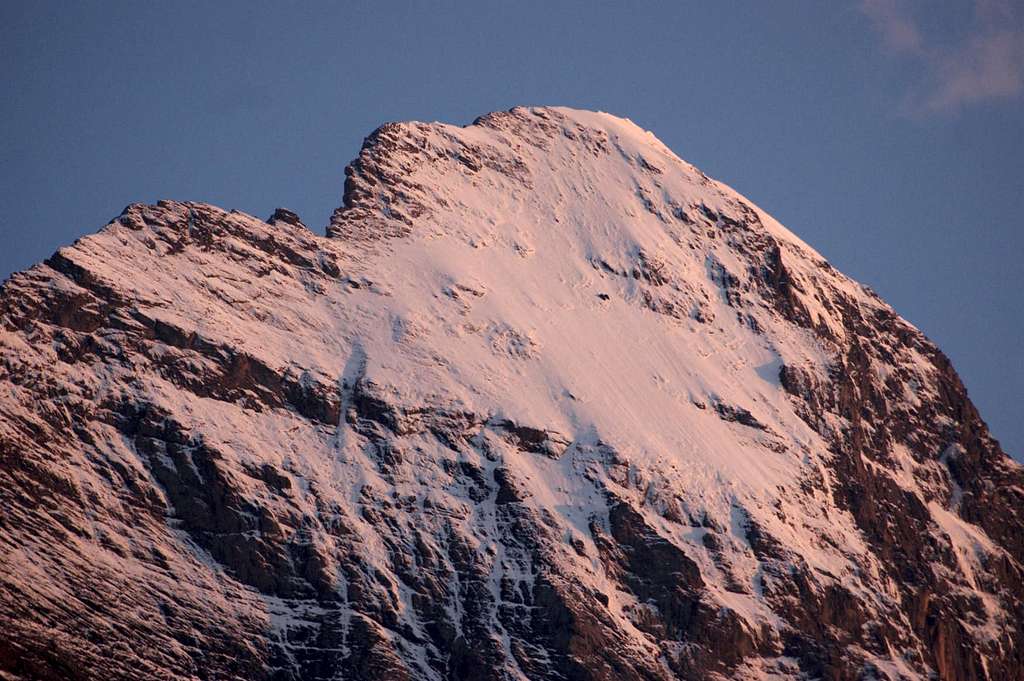 Lauper route (Eiger) at sunset