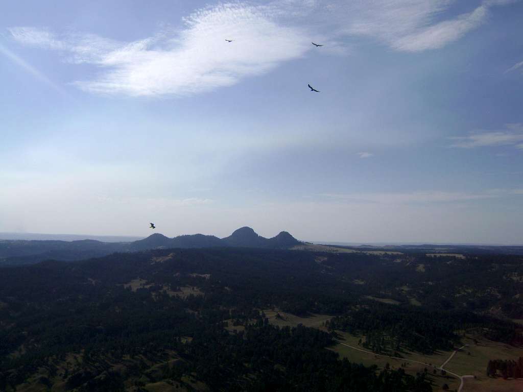 The Missouri Buttes, seen from the top of Devils Tower