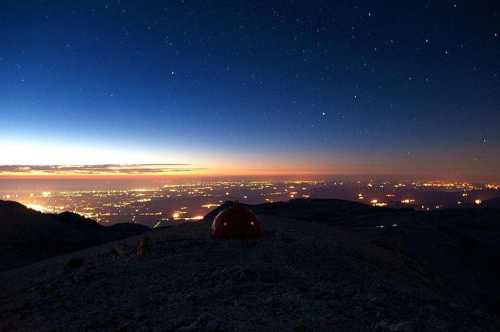 View from Monte Amaro before dawn