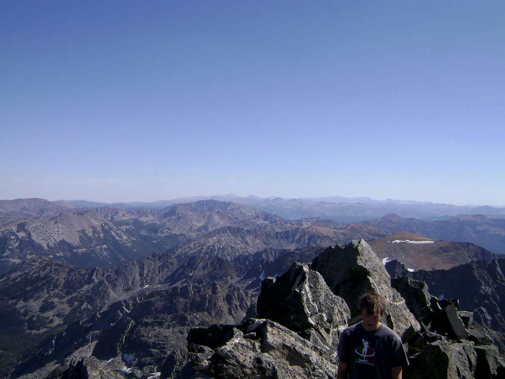 View from the summit of Mt Cowen-Looking towards the Eastern Beartooths.