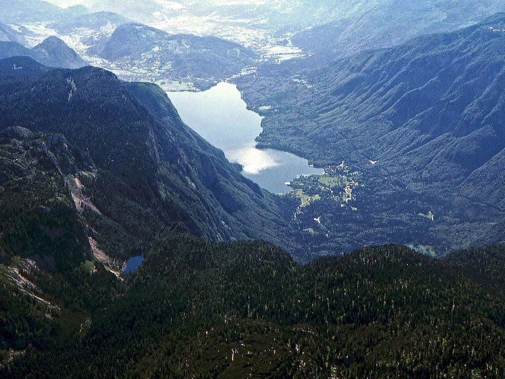 An aerial picture of Bohinj...