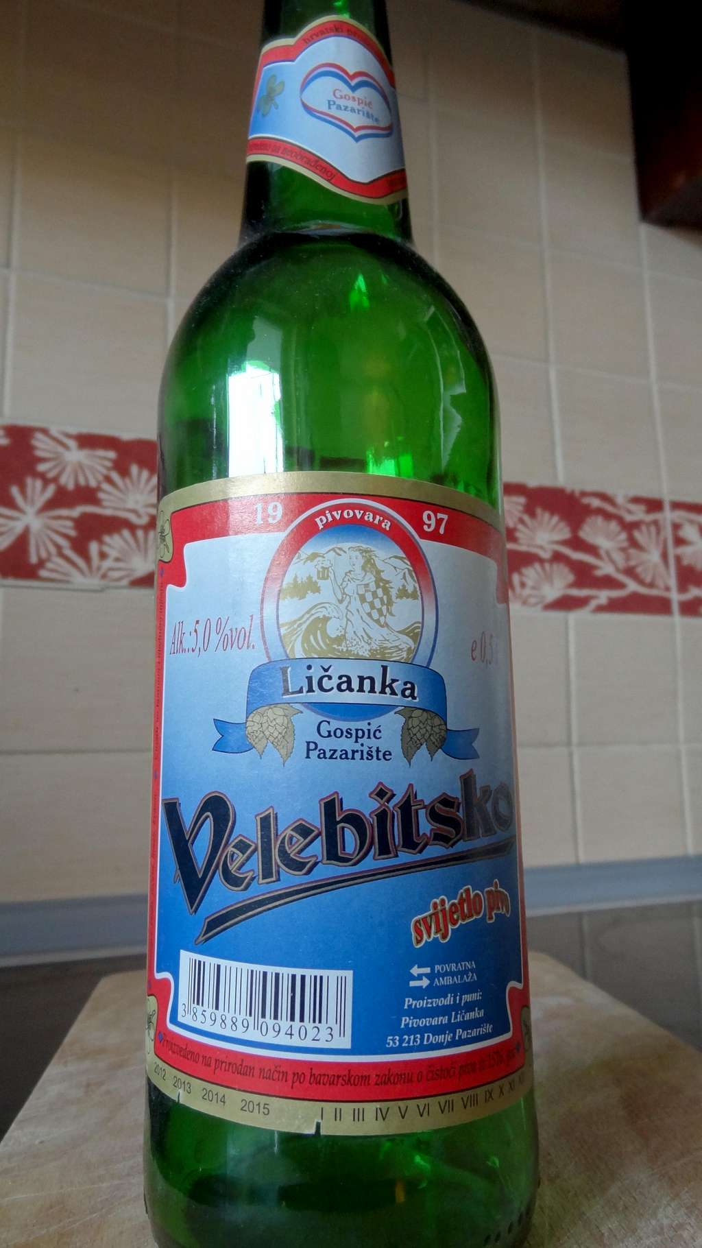 Velebitsko. The beer of the Velebit mountains. Locally brewed.