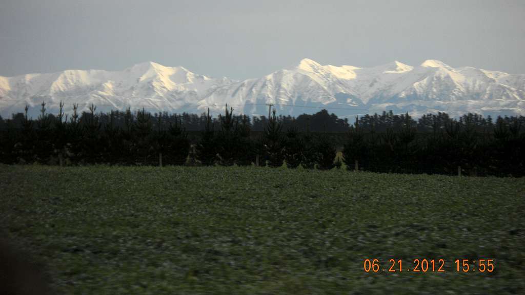 Southern Alps above the Canterbury Plain
