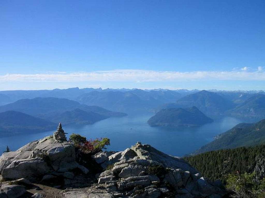 The view out over Howe Sound.