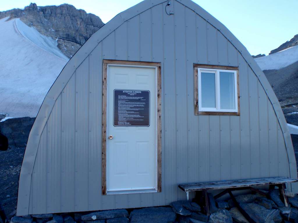 Front door of hut