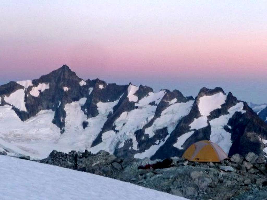 Camp with Forbidden Peak in the Nackground