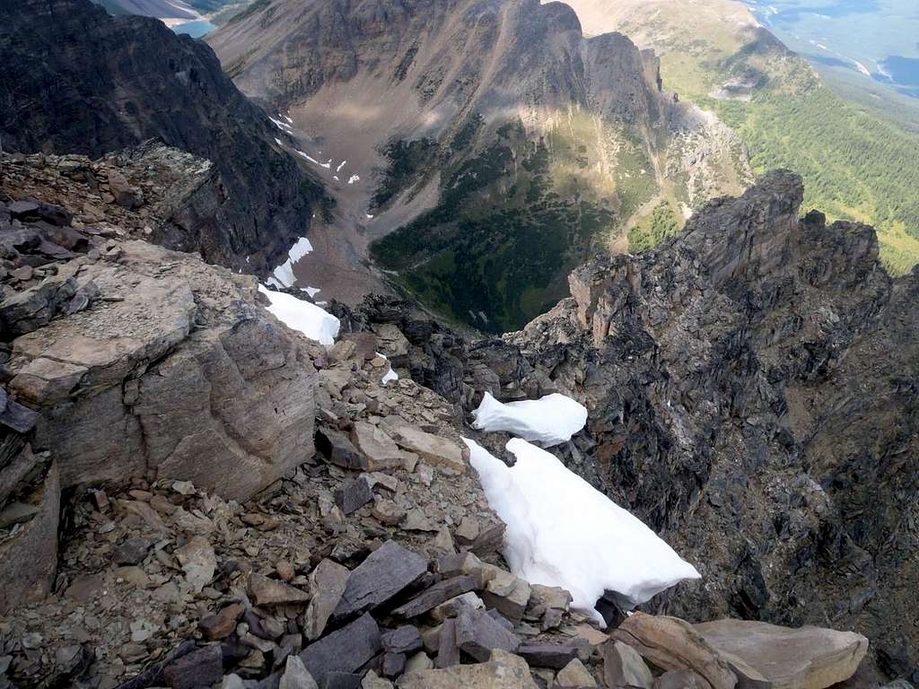 Bell NE Ridge - top section from above 