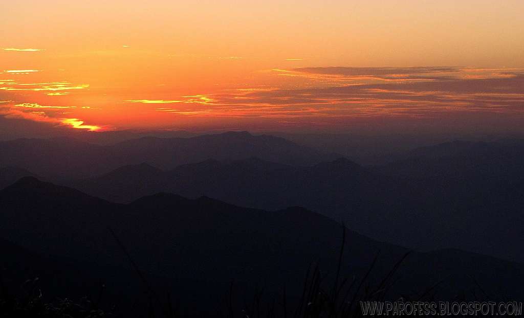 Sunset as seen from 3 States Peak