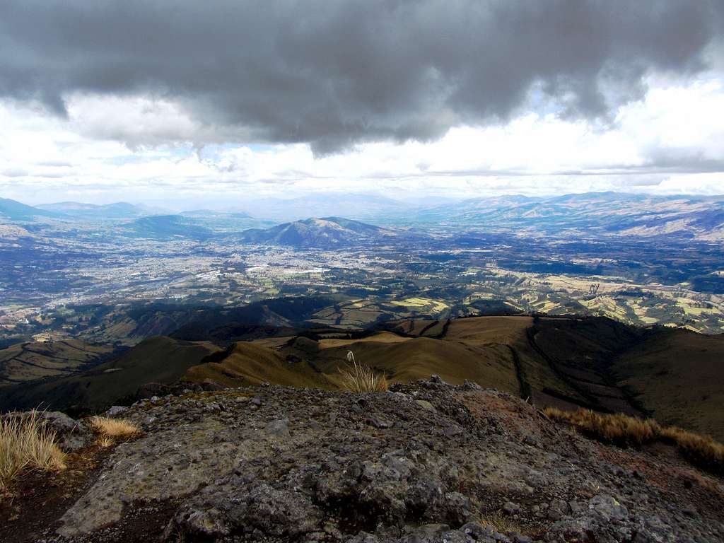 View from the summit of Pasochoa