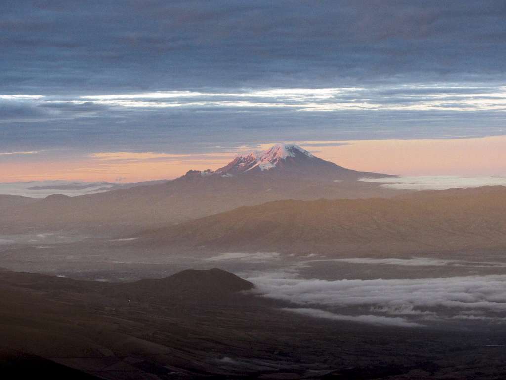 Chimborazo from Cotopaxi's summit