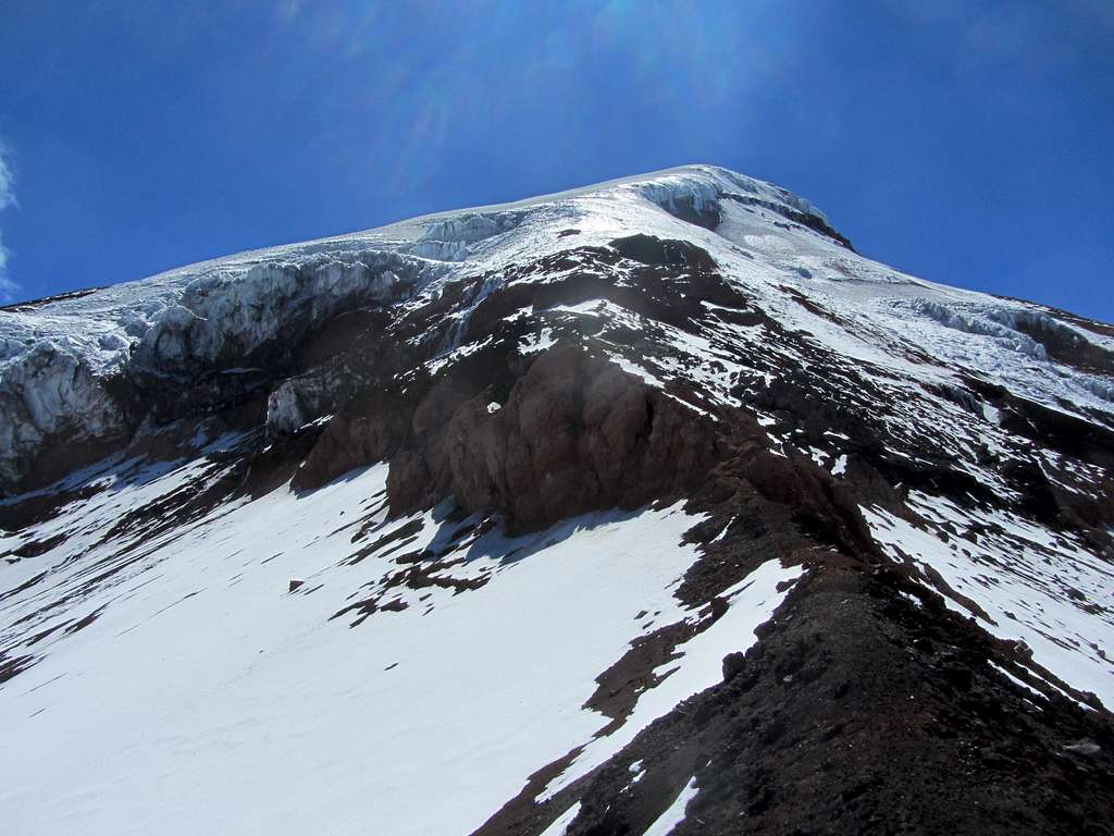 Some of the upper route on Chimborazo