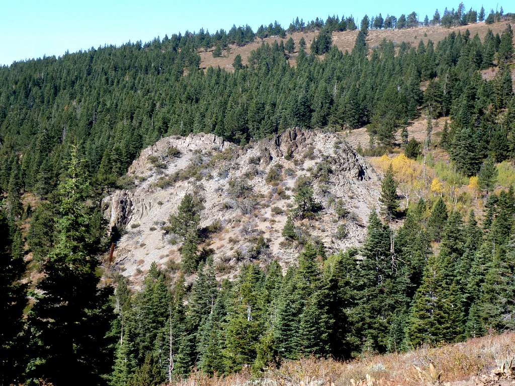 Rock formation on left side of Jones Valley Road