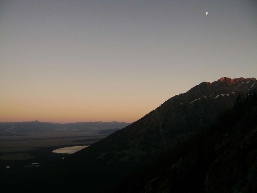 Nightfall on the CMC route-Mount Moran