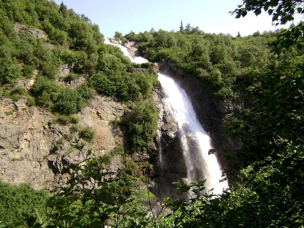 A waterfall near Gladiator Basin-Lake Clark National Park