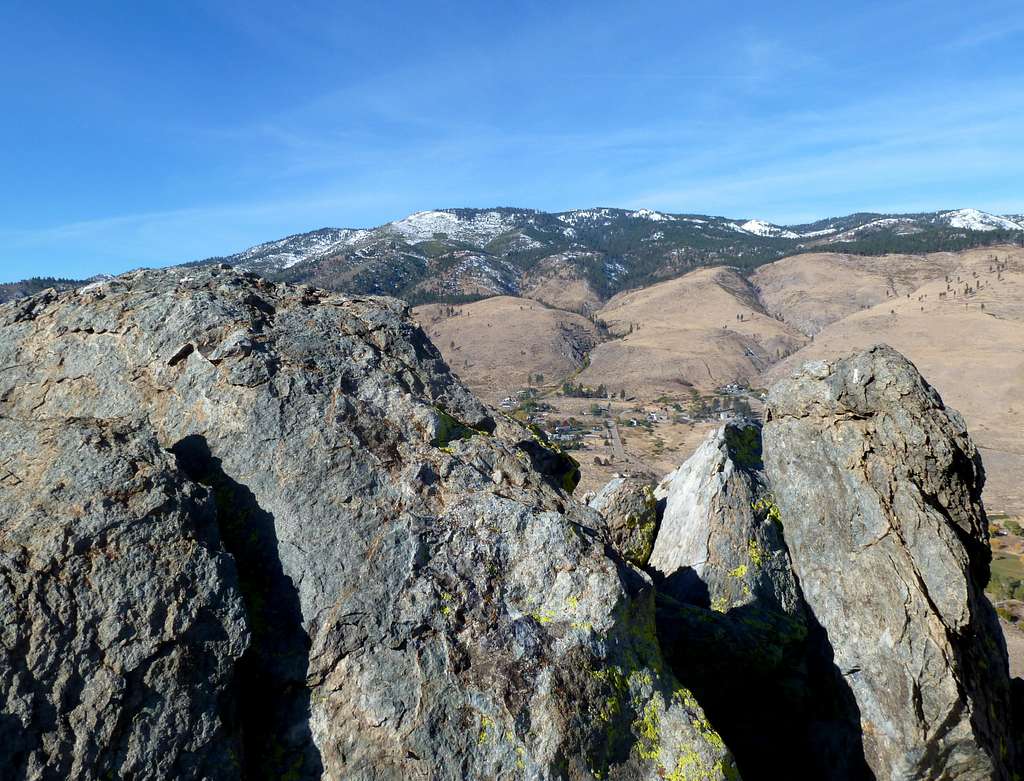 View west from the summit rocks
