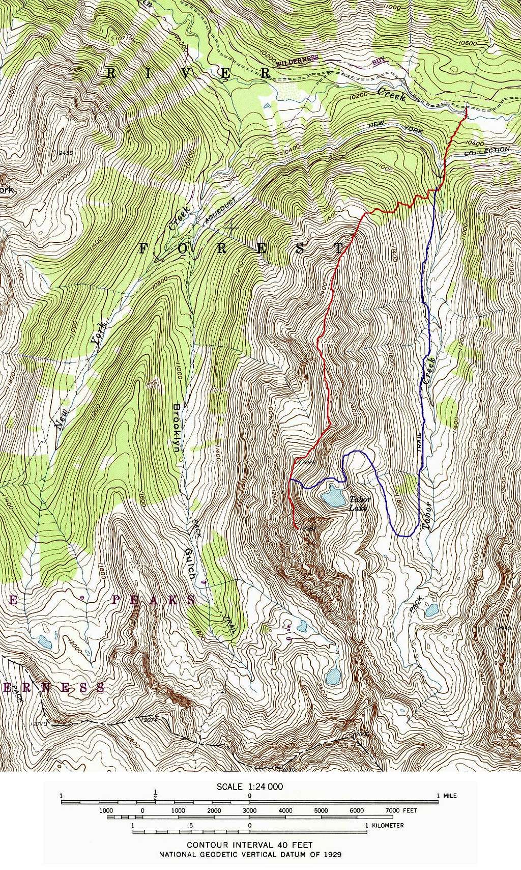 Tabor Peak Route Map
