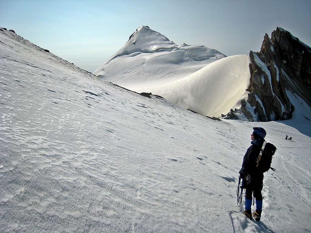 descending near the summit crater, Mt. Baker