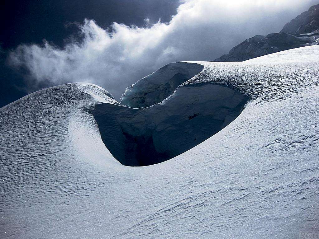 Ice formations on Huascarán