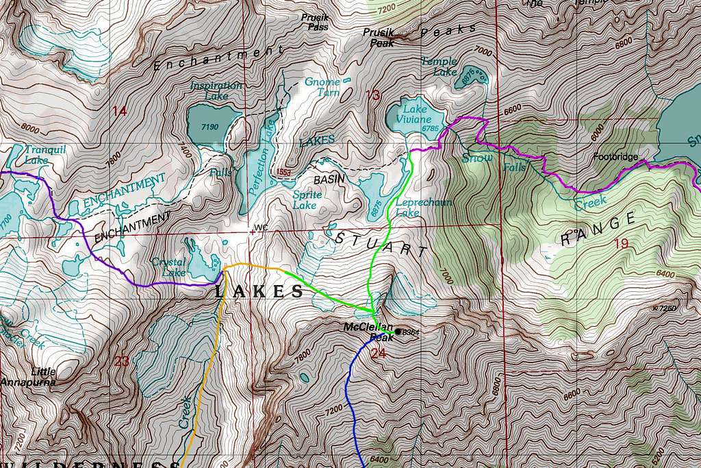 McClellan Peak North Map