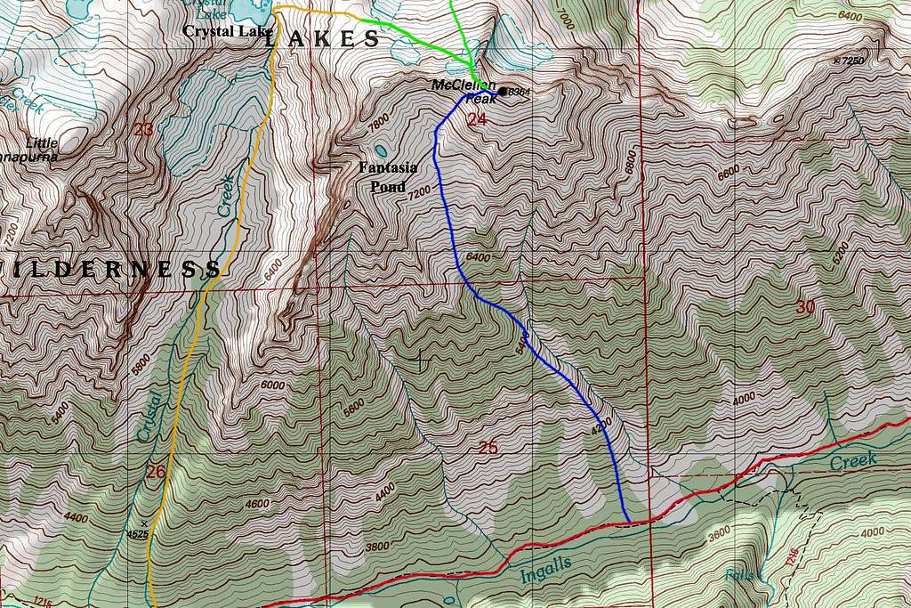 McClellan Peak South Map