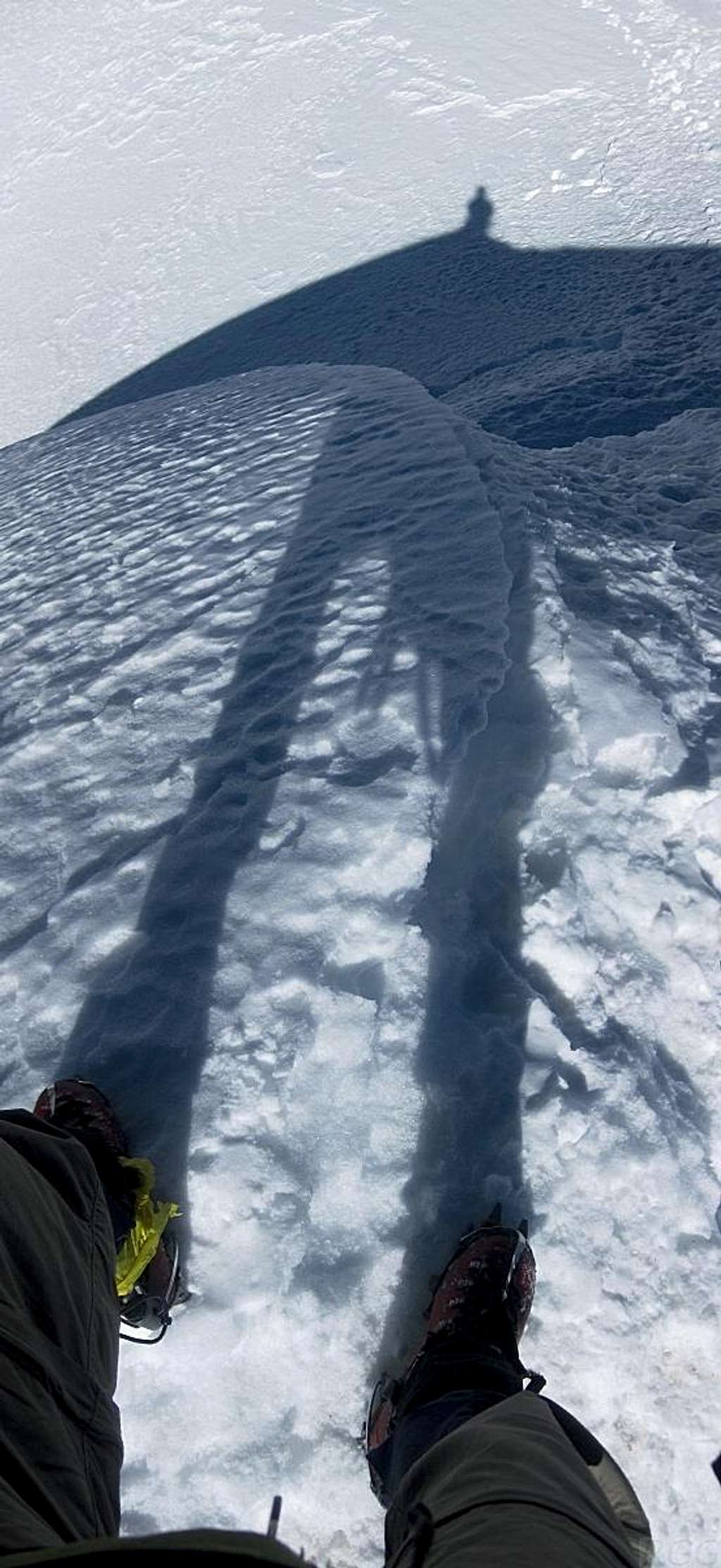 A Looooong shadow <small>- looking down from the summit of Ishinca</small>