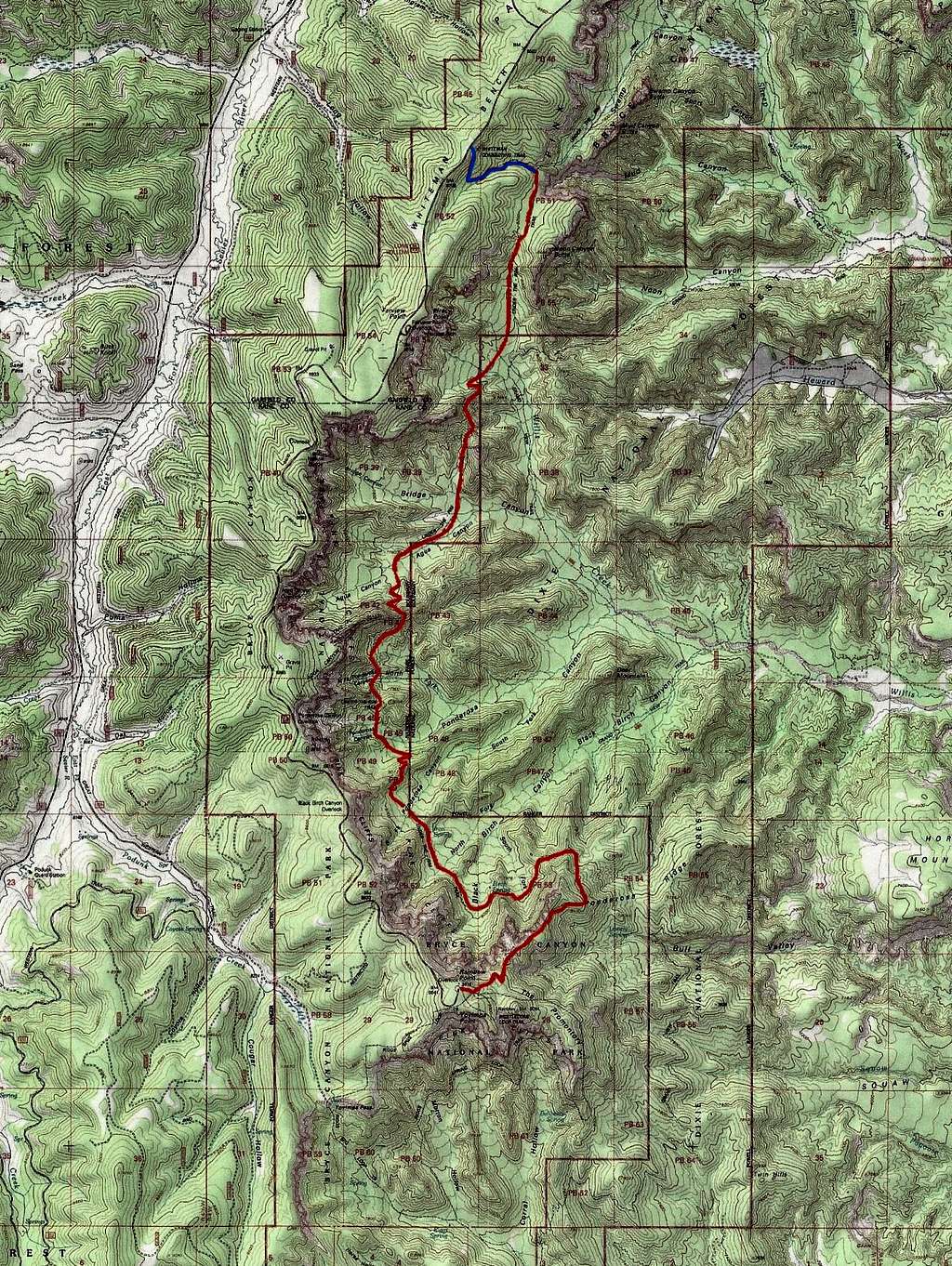 Map of Southern Section