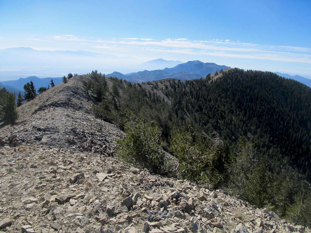 South from summit