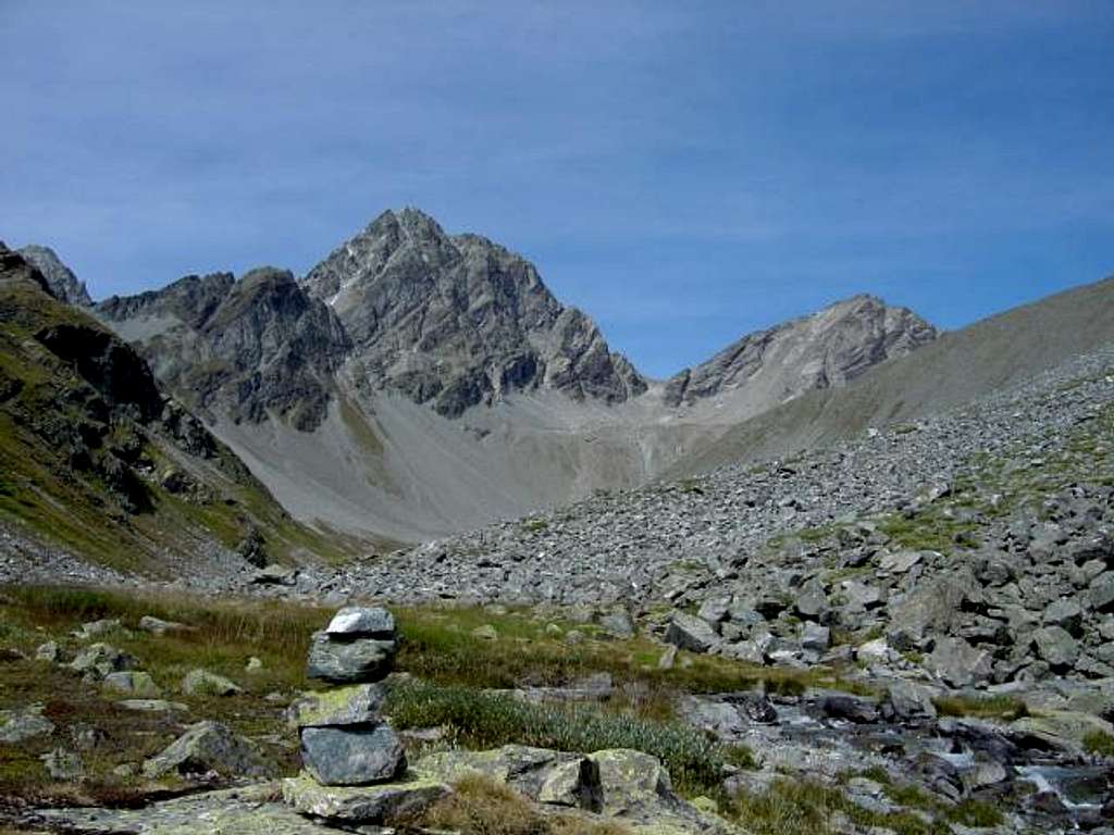 In Val Sagliains, view of Piz...