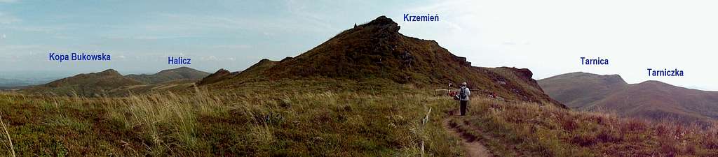On the ridge of Mount Krzemien (1335 m)