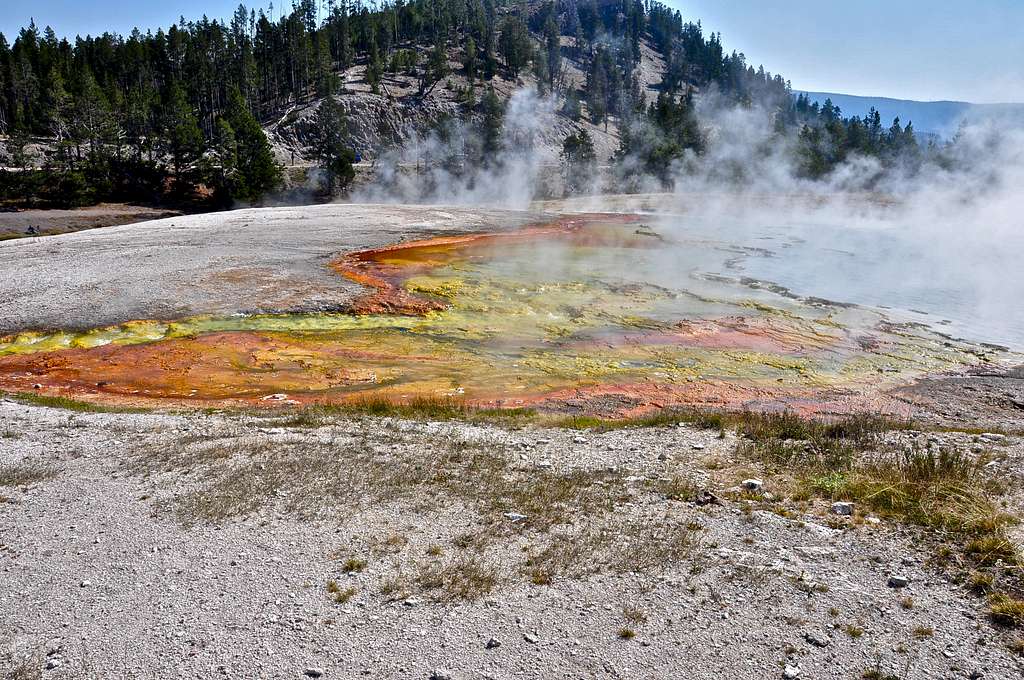 Bacteria-filled volcanic pool