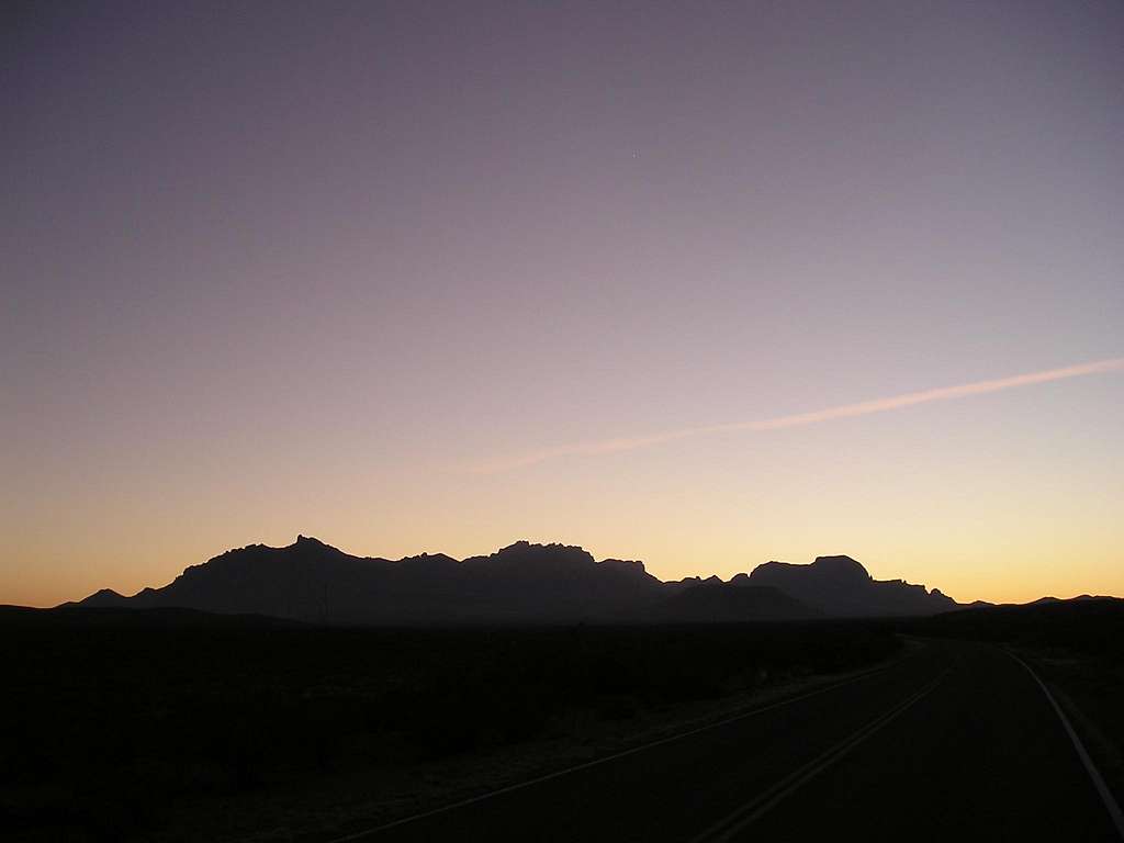 Chisos Mountains at dusk-Big Bend National Park, Texas