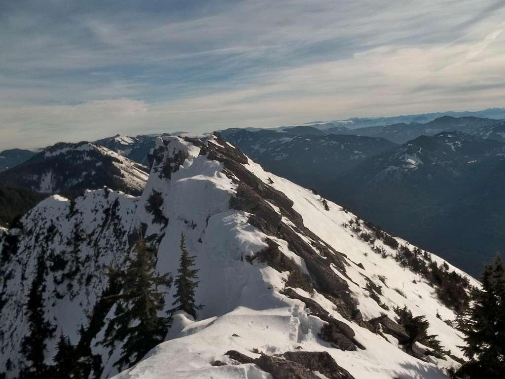 Looking east down the ridge