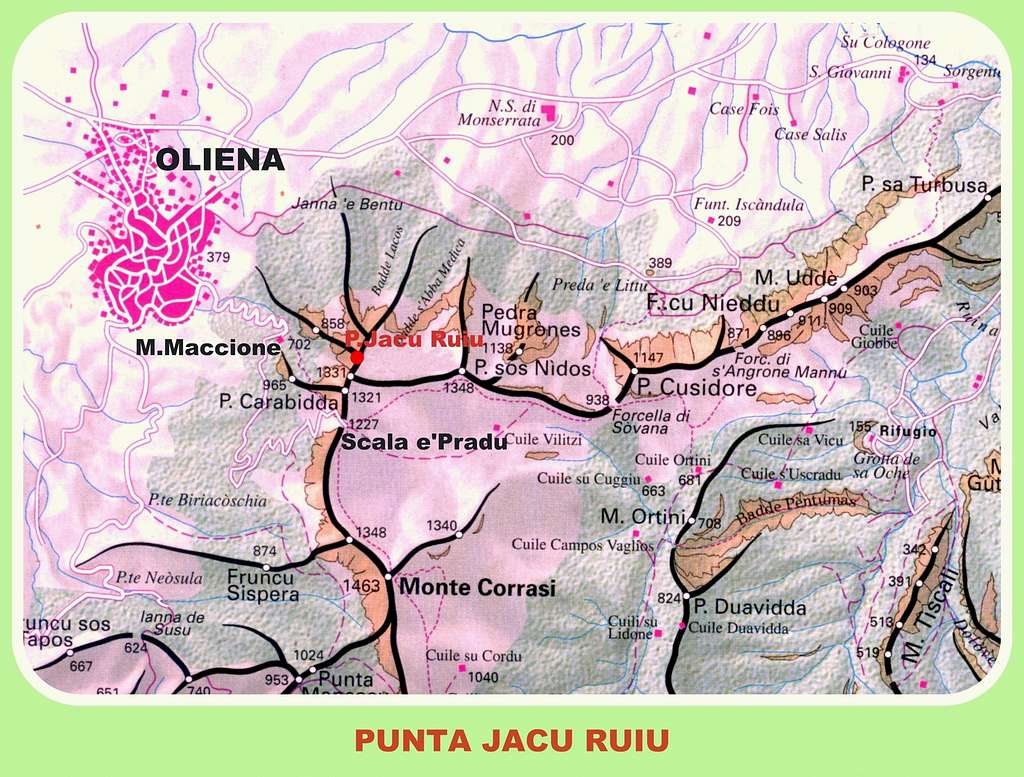 Punta Jacu Ruiu map