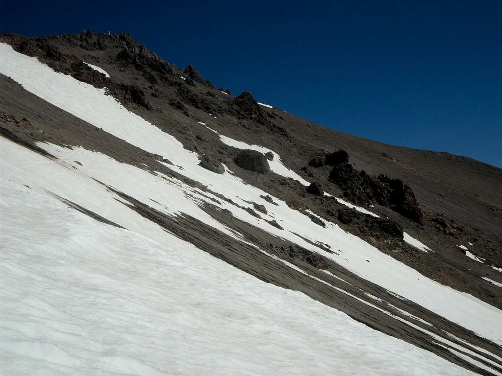 snowfield to summit ridge