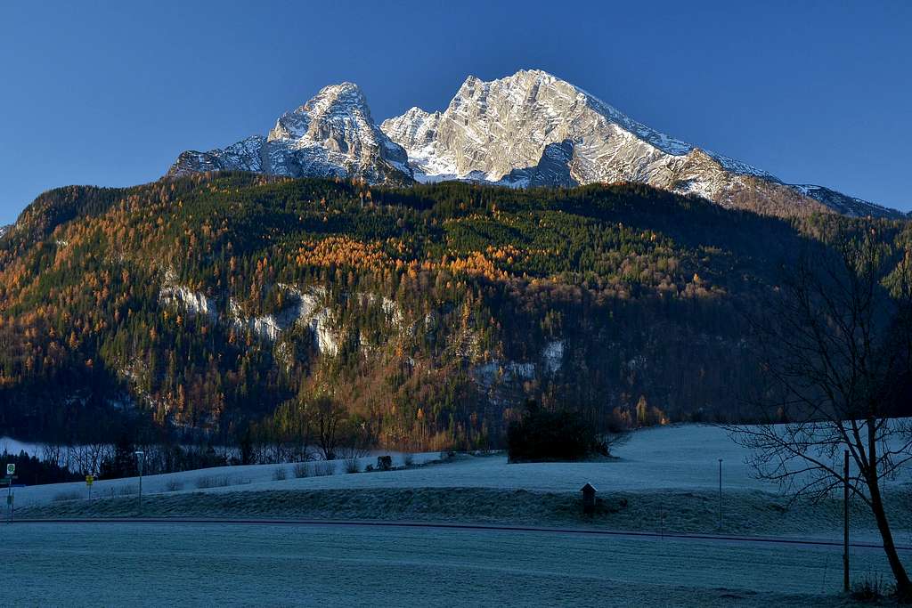 Early morning in November above Schönau-Königssee