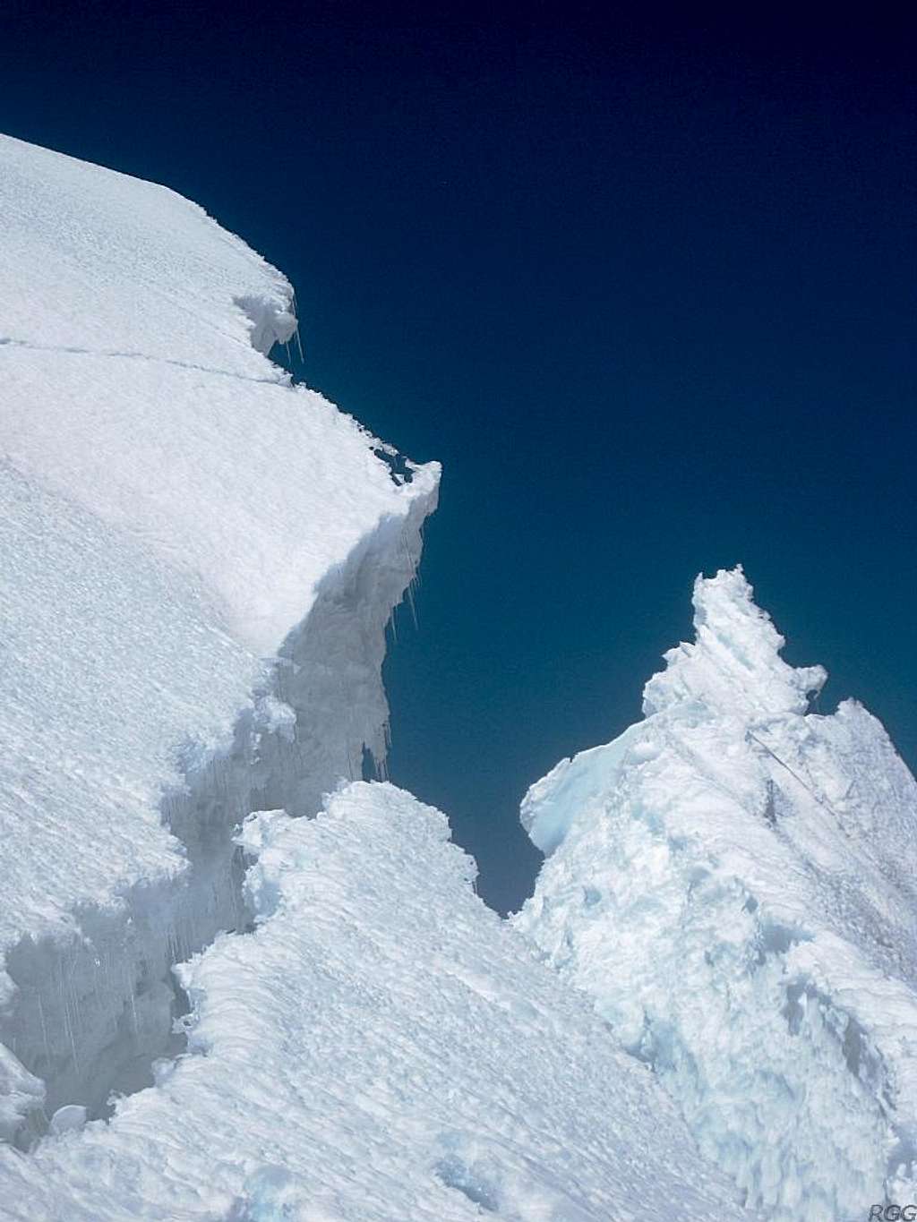 Ice formations on Huascarán