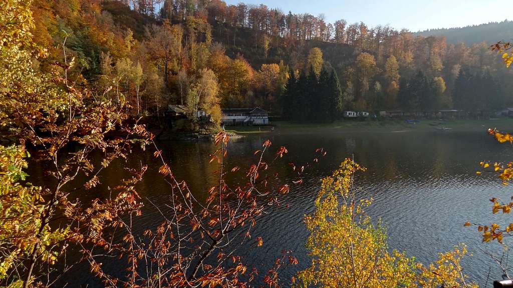 Bystrzyca reservoir from west shore trail