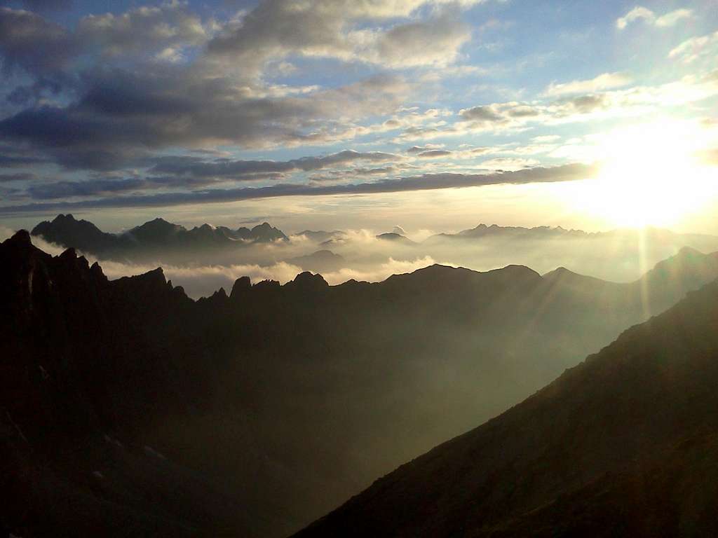 Sunset is coming to the Tatras