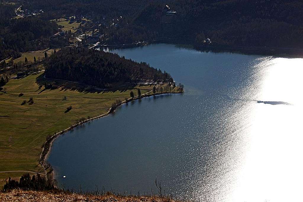 Bohinj lake from below Vogar meadow