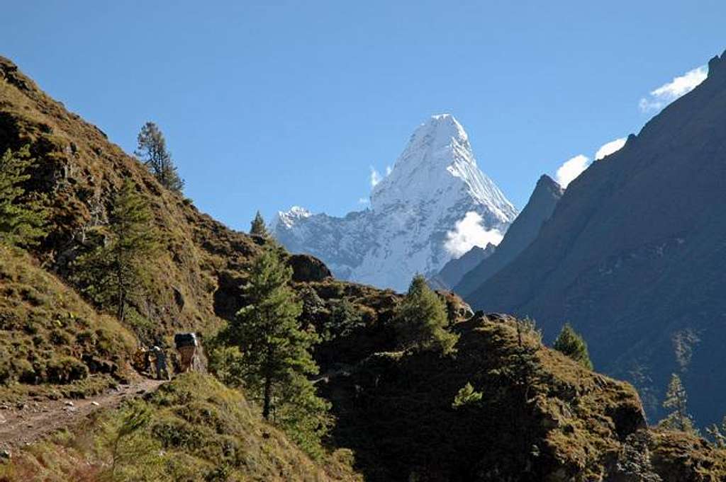 Ama Dablam from the path to...