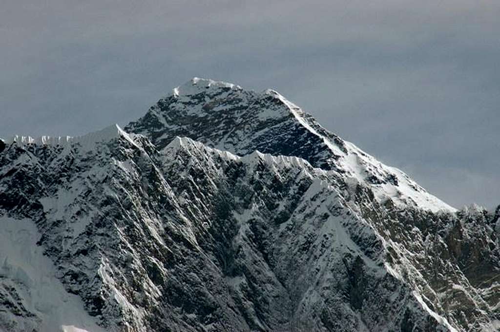 Closeup of Everest as seen...